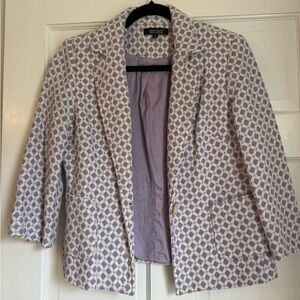 Karen Kane Lavender Patterned Blazer